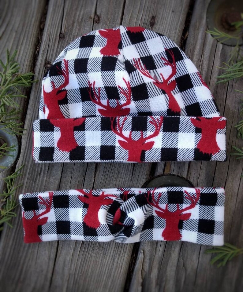 Baby DeerBuck Harem Pant and Hat Headband Set