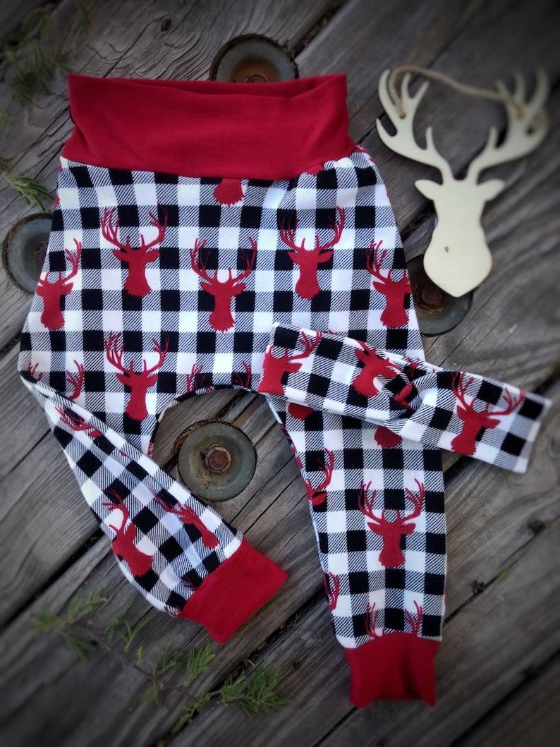 Baby DeerBuck Harem Pant and Hat Headband Set