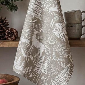 "Davos" tea towel, kitchen towel, OEKO-TEX® Standard 100, kitchen accessory for modern country kitchens in winter, winter decoration