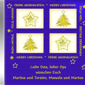 Il CD di Natale personalizzato "Happy Christmas" con i vostri auguri di Natale personali, regalo di Natale unico