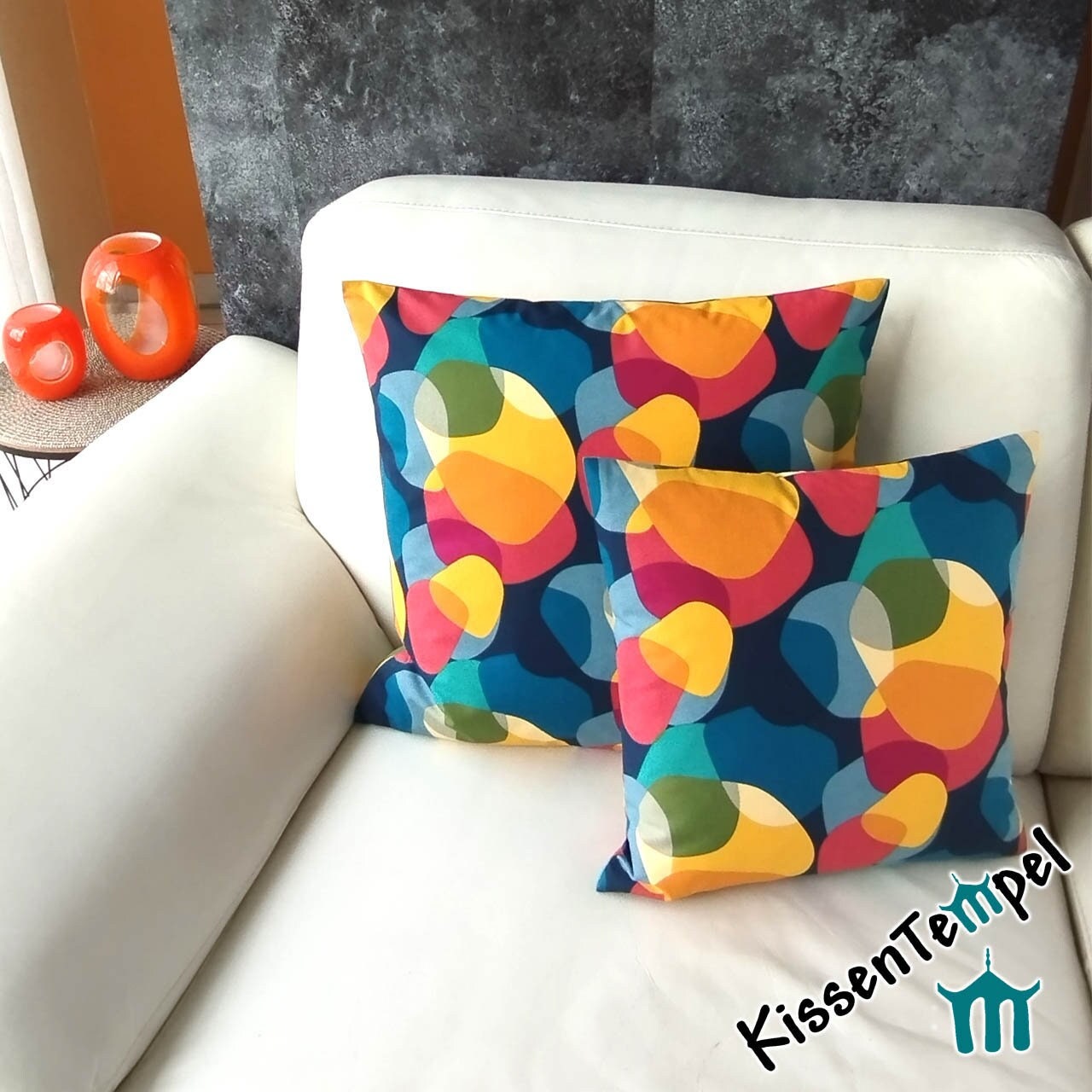 Colorful cushion cover "Confetti", all sizes, sofa cushion with colorful dots for spring decoration, cheerful children's room decoration