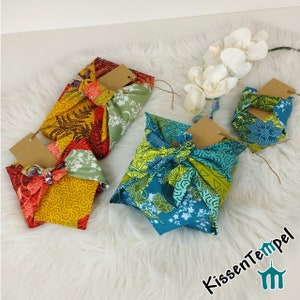 Carta da regalo Furoshiki "Mandala", carta da regalo sostenibile (Festa della mamma), tovaglia, uso versatile, carta da regalo in tessuto