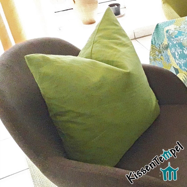 Linen cushion cover "Lotte pistachio" all sizes, pistachio (light green), 100% linen, sofa cushion, cushion cover for your spring decoration