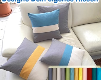 Design your own linen pillow "Wunsch-Lotte" pillowcase, choose all colors of your desired pillow, from 100% linen, stripesPillow