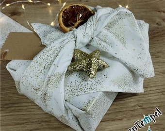 Weihnachts-Geschenktuch / Furoshiki / Stofftuch „Christmas Tree“, wiederverwendbares Stoff-WeihnachtsGeschenkPapier oder zur WeihnachtsDeko