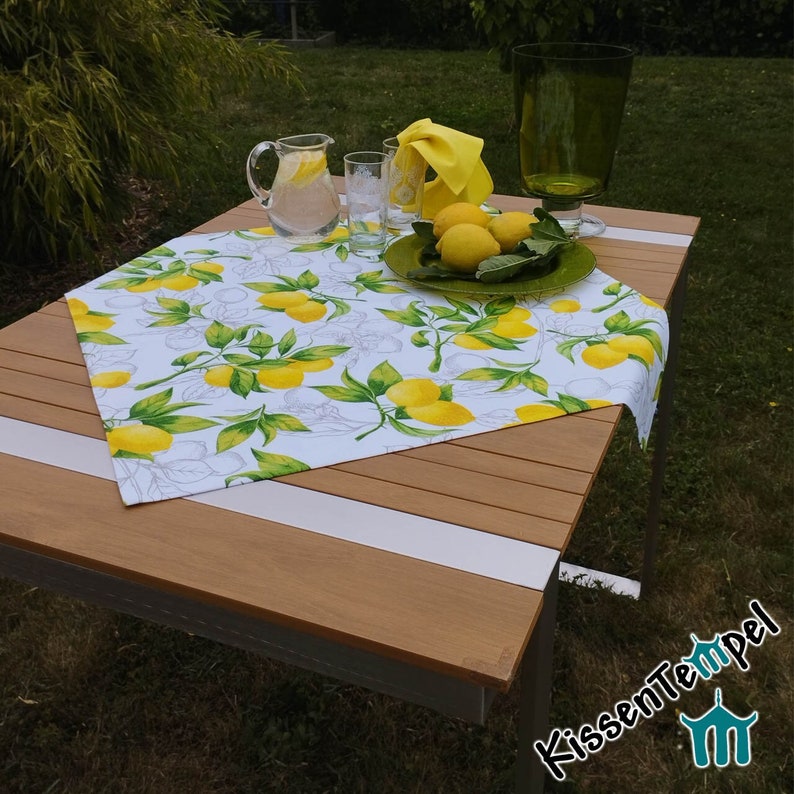 Zitronen Mitteldecke *Citrus*  doppellagig ! mit sommerlichen Zitronen-Motiven