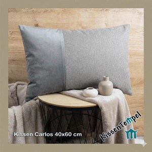 Luxe grijze kussenhoes "Carlos" 40 x 60 cm - elegant bankkussen voor stijlvolle interieurs, moderne chaletstijl of landelijke stijl.