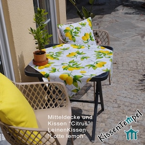 Zitronen Mitteldecke *Citrus*  doppellagig ! mit sommerlichen Zitronen-Motiven