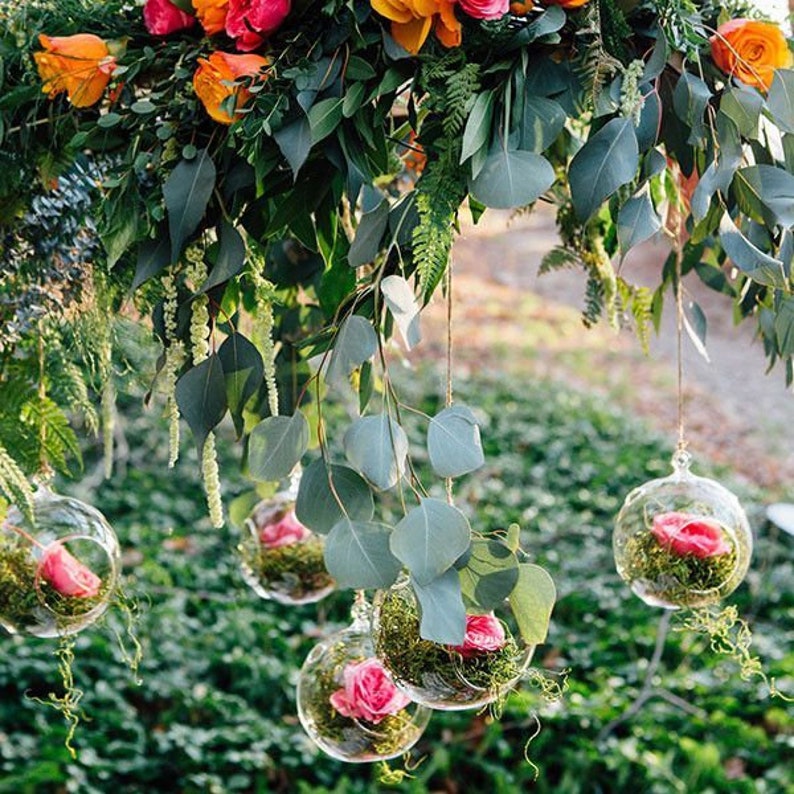 100 Hanging Glass Orbs Hanging Glass Holders Glass Etsy