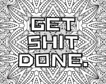 30 Page Adults Only Motivational Colouring Book