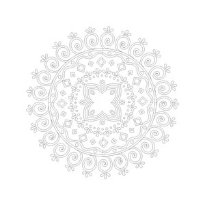 Mandala Flowers 4 Colouring Pages Digital Download-20 Pages