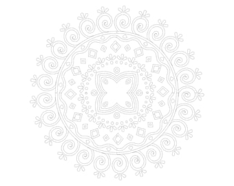 Mandala Flowers 4 Colouring Pages Digital Download-20 Pages