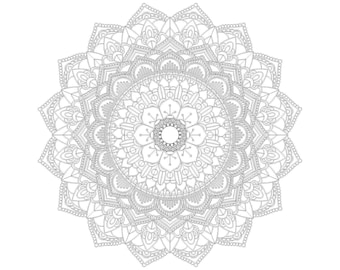 Mandala Flowers 1 Colouring Pages Digital Download-20 Pages