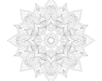 Mandala Flowers 3 Colouring Pages Digital Download-20 Pages