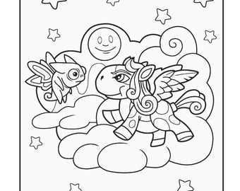 Unicorns Colouring Pages Digital Download-21 Pages