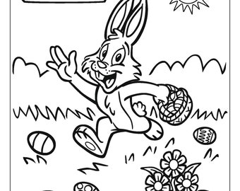 Easter Colouring Pages Digital Download-40Pages