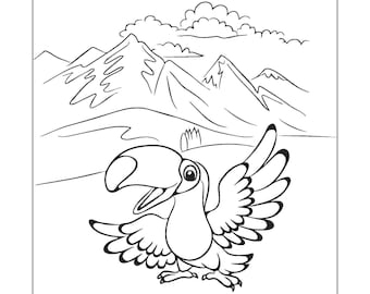 Adorable Birds Colouring Pages Digital Download-20 Pages