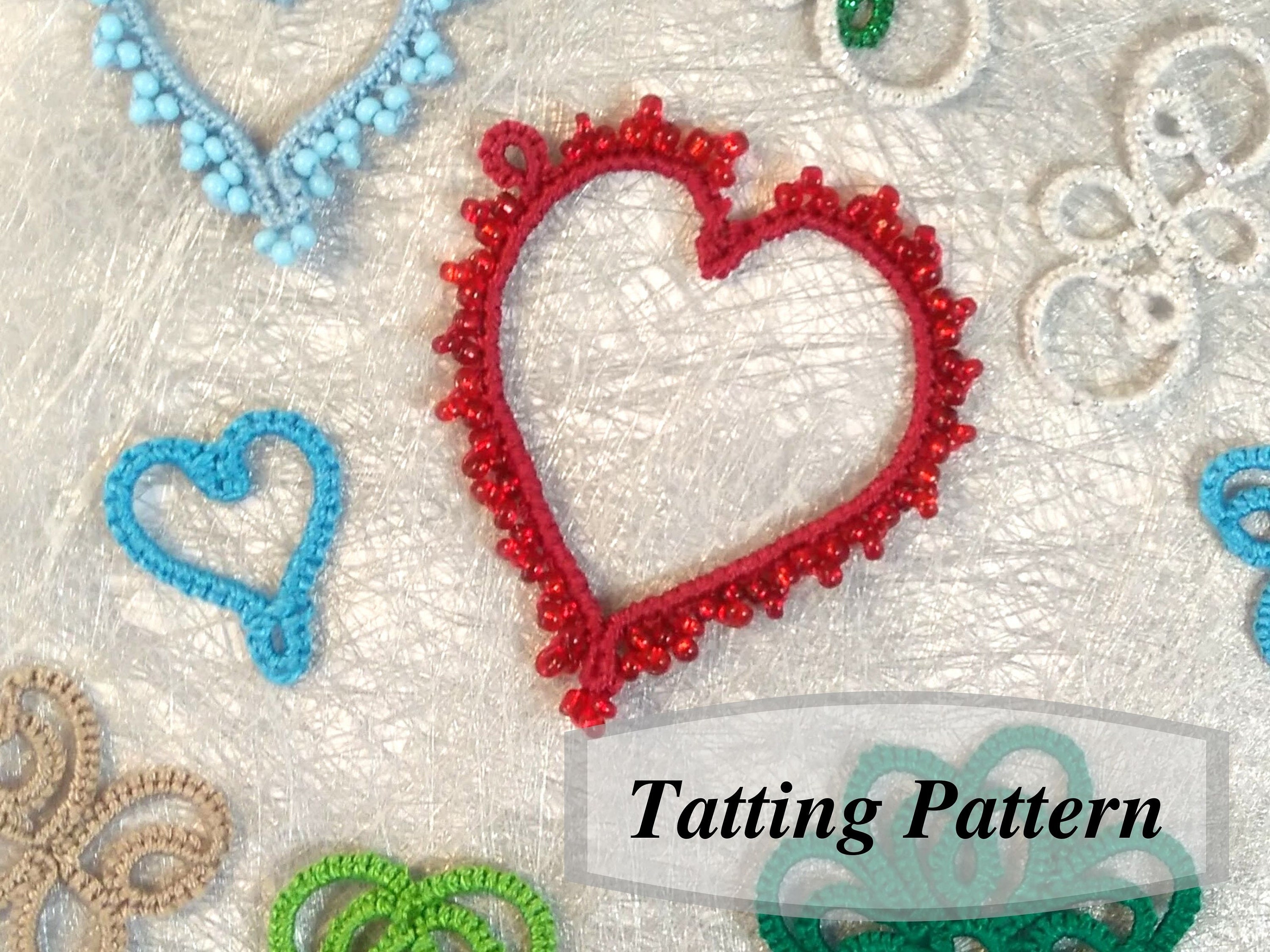 Easy Heart Tatting Pattern. PDF Tutorial for Simple Tatted Etsy