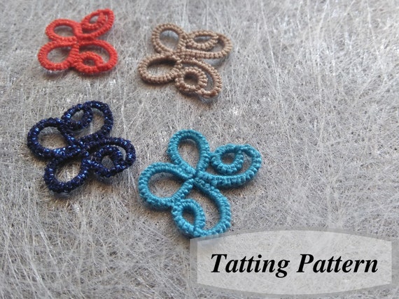 Tatting Lace 6 Patterns for the beginner -Type2- Japan Clover Motif  Instructions