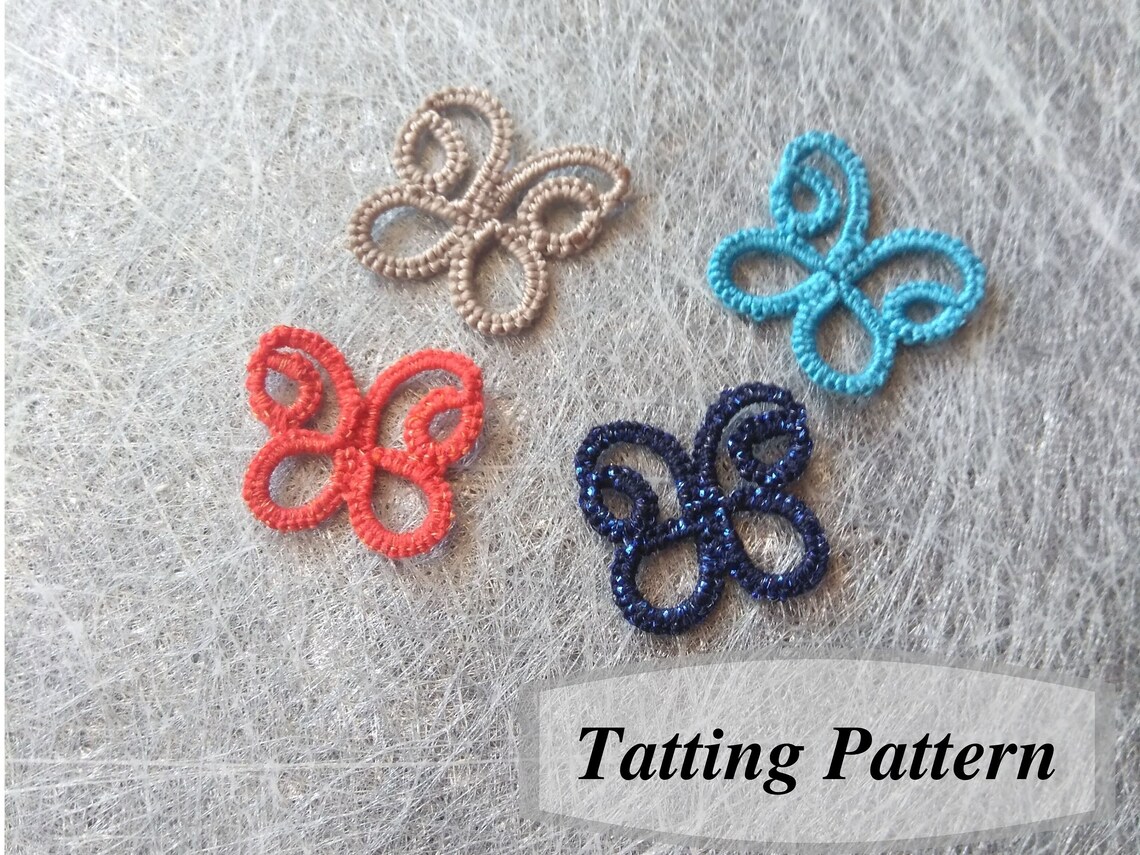 Small Butterfly Tatting Pattern Tutorial for Beginner Shuttle Etsy