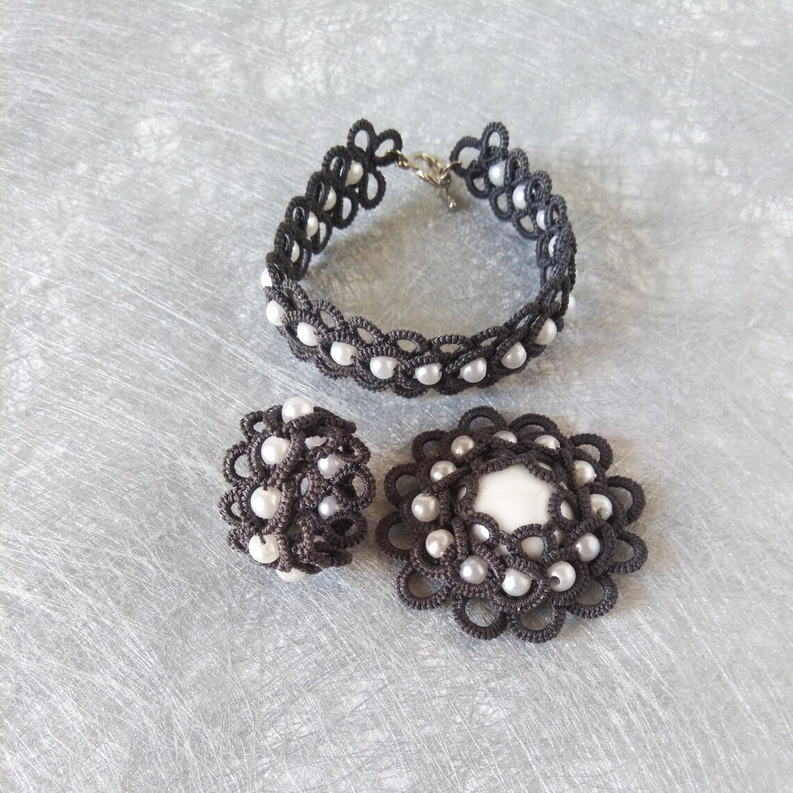 Braided Rings Ring Tatting Pattern. Tatted Lace Jewelry With | Etsy