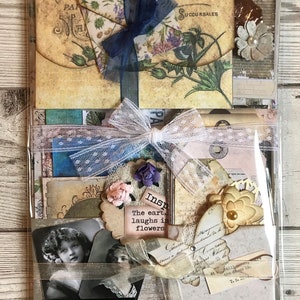 Junk journal ephemera pack, pockets & tag pack, starter scrapbooking kit, paper ephemera pack, beginners journal kit image 8