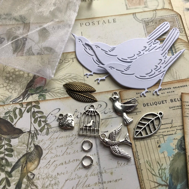 Vintage Bird Journal Paper Pack Journaling Kit Scrapbooking - Etsy