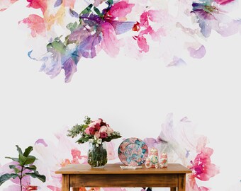 Removable Wallpaper Peel and Stick Wallpaper Self Adhesive Wallpaper Spring Floral Mural