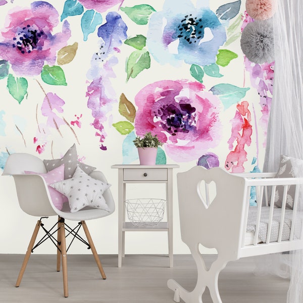 Removable Wallpaper Peel and Stick Wallpaper Self Adhesive Wallpaper Flower Bouquet Mural
