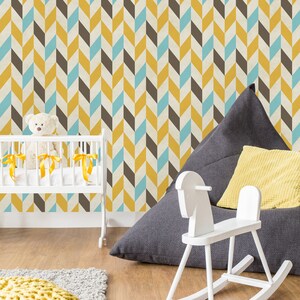 Removable Wallpaper Peel and Stick Wallpaper Self Adhesive Wallpaper Chevron Wallpaper