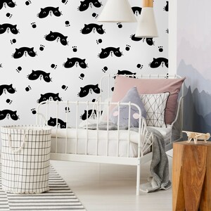 Removable Wallpaper Peel and Stick Wallpaper Self Adhesive Wallpaper Cat Heads