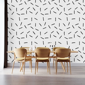 Removable Wallpaper Peel and Stick Wallpaper Self Adhesive Wallpaper Black Lines Wallpaper