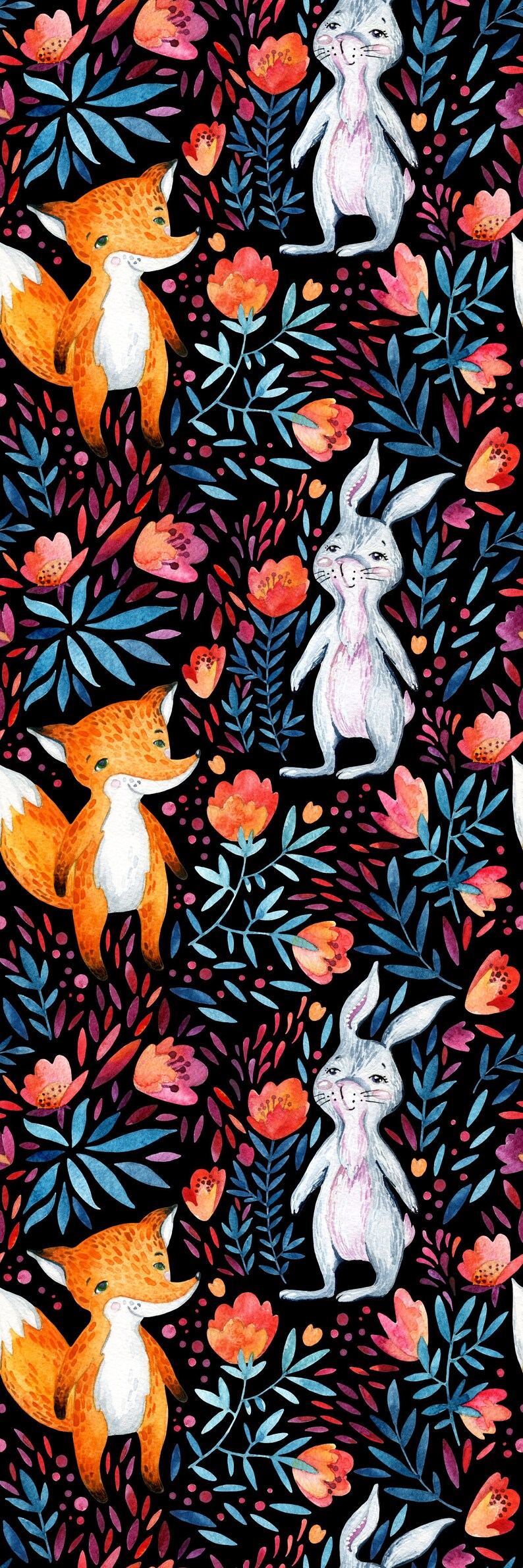 Removable Wallpaper Peel and Stick Wallpaper Self Adhesive Wallpaper Cute Woodland Animals