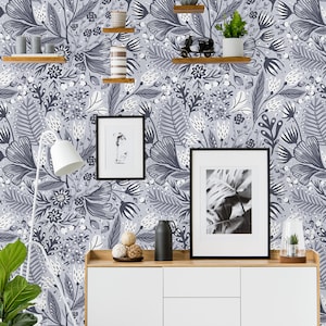 Removable Wallpaper Peel and Stick Wallpaper Self Adhesive Wallpaper Fantasy Flowers and Plants