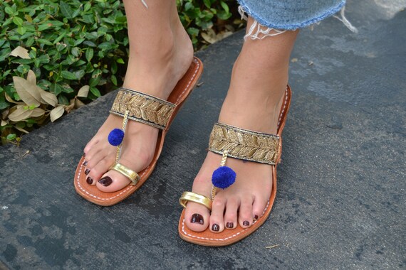gold indian sandals