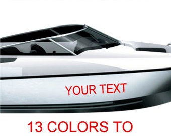 4 x Custom Boat Name Graphics, Calcomanías, Vinilo Pegatinas 2 x Grande + 2 x Pequeños tamaños de ver