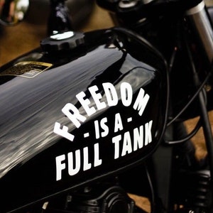 Freedom Is A Full Tank DECAL American Truck, Panhead shovel heads Harley etc