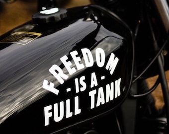 Libertad es un tanque lleno DECAL Camión americano, cabezas de pala Panhead Harley, etc.