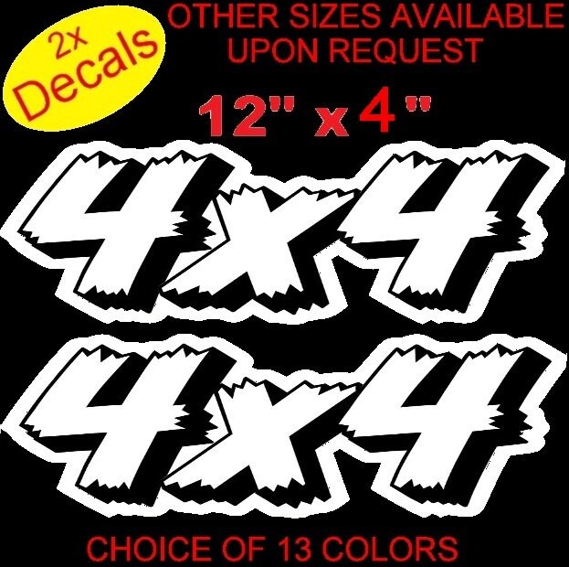 4x4 Vinyl Sticker Decal Graphics X2 Design 5 Ref No 4by4 5 Etsy