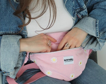 Sac Banane vichy Daisy pink