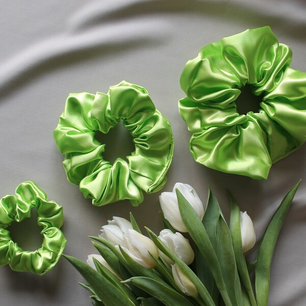 Scrunchie satin Lime