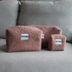 Trousse de toilette teddy Blush format mini, classique ou maxi image 2