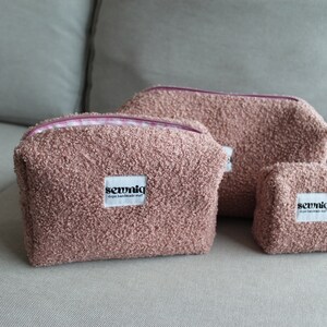 Trousse de toilette teddy Blush format mini, classique ou maxi image 9