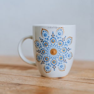 Hand Painted Mandala Mug