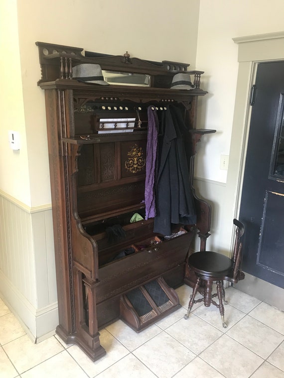 Repurposed Antique Pump Organ Hall Tree Etsy