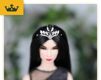 Silver Doll Crown - pour Fashion Royalty, Poppy Parker, Silkstone Barbie, NU Face, Barbie, Doll Jewelry, Doll Accessories - Aviva Rainbow