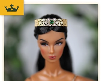 Gold Doll Crown - for Fashion Royalty, Integrity Toys, 1/6 scale doll, Poppy Parker, NU Face, 12 inch doll, Doll Accessories - Esther