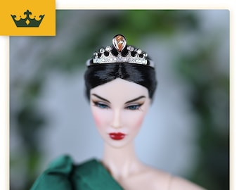 Silver Doll Crown - for Fashion Royalty, Poppy Parker, 1/6 scale fashion doll, NU Face, 12 inch Doll Jewelry, Doll Accessories - LAST ONE