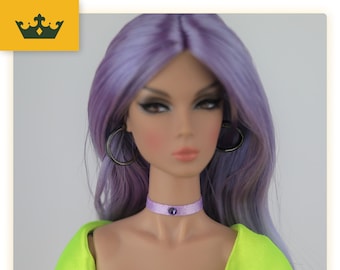 Choker necklace - for Poppy Parker, NU Face, Fashion Royalty, phicen, 12 inch fashion doll, 30 cm doll, 11,5 inch doll - Swarovski Lavender