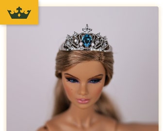 1/6 Metal Tiara Crown Crystal Barbiee Phicen Queen Princess Model Muse Doll 